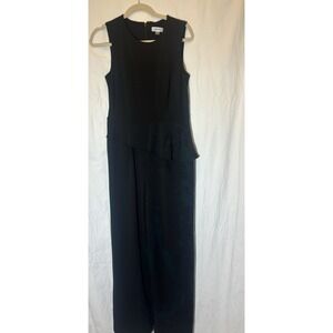 Calvin Klein Women's Sleeveless Ruffle‎ Full Length Jumpsuit Belted size 8 M19